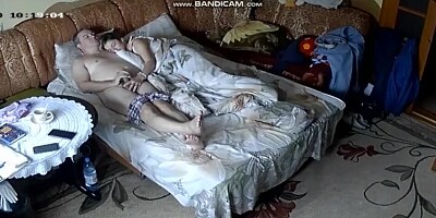 Chubby guy fucks his wife in this vintage homemade sex scene