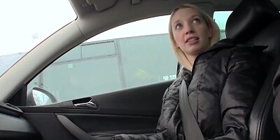 Driver picks up blonde who gives him BJ in car and not only