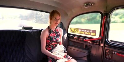 Cute redhead helps horny cabbie satisfy his needs