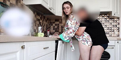 Fucking my friend's stepmom in the kitchen